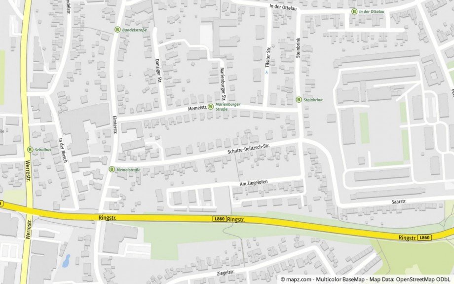 Kartenausschnitt Doppelhaush�lfte Herford