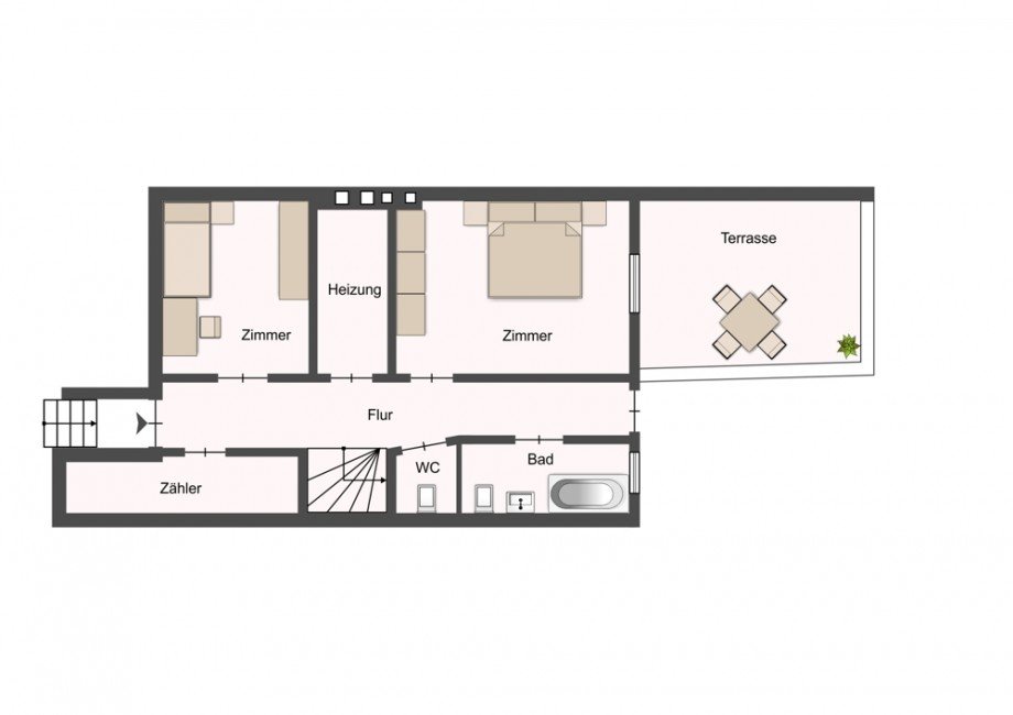 Grundriss KG Reihenmittelhaus Bremen