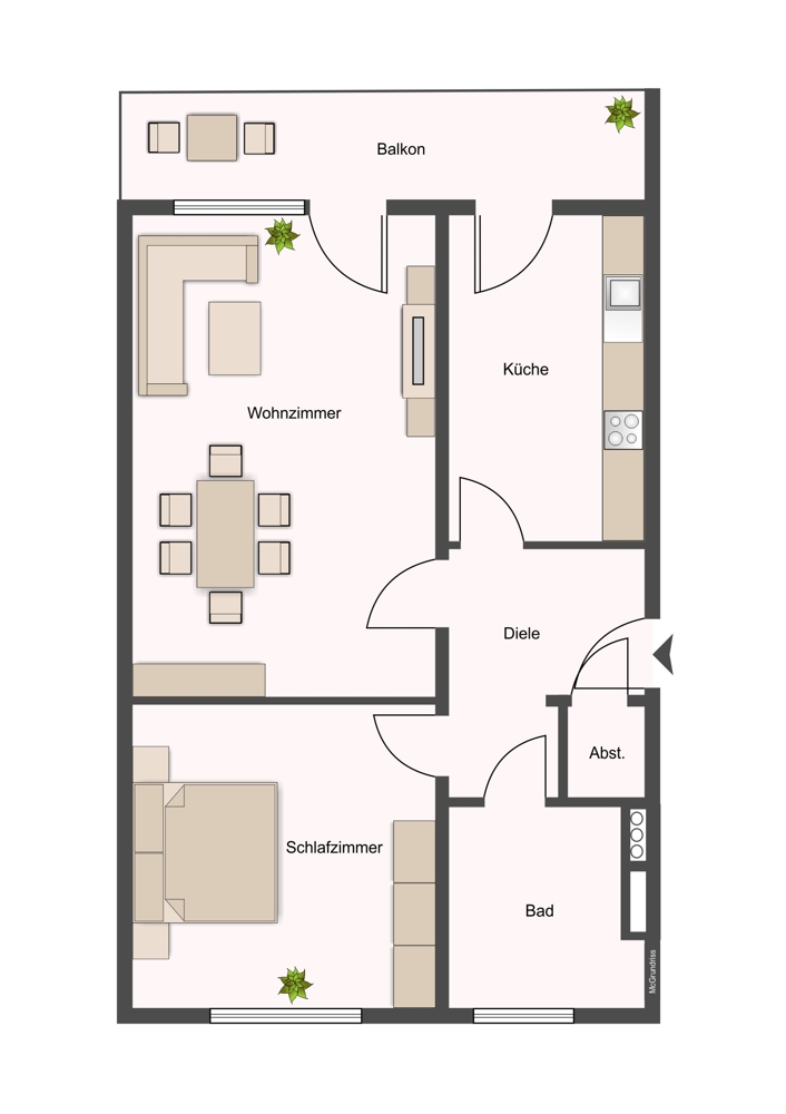 Grundriss Erdgeschosswohnung Sulingen