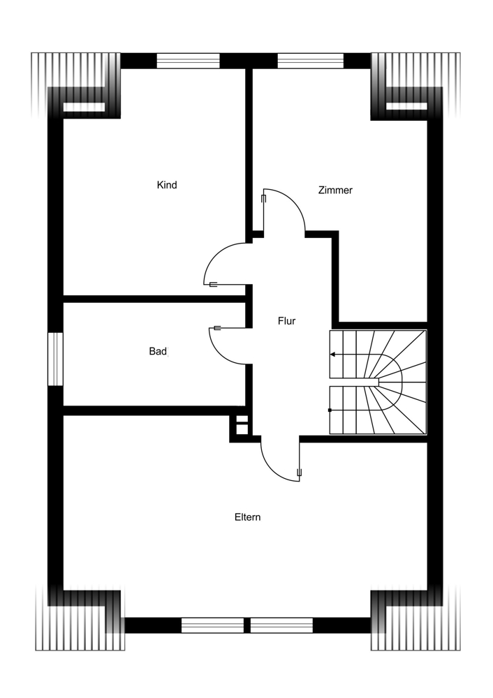 Grundriss OG Einfamilienhaus Schwaf�rden