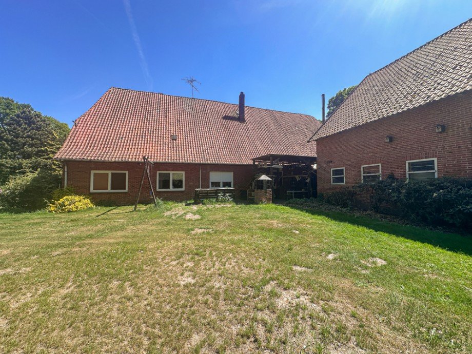 Seitenansicht hinten Resthof Borstel / Schamwege