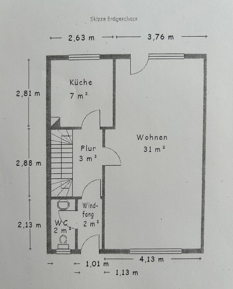 Grundriss OG Reihenmittelhaus Syke