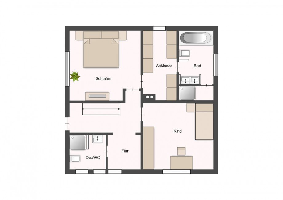 Grundriss OG Einfamilienhaus Wagenfeld