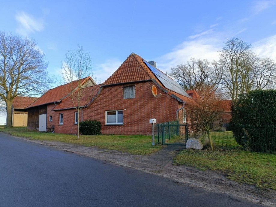 Ansicht Stra�enseite Einfamilienhaus Borstel / Campen