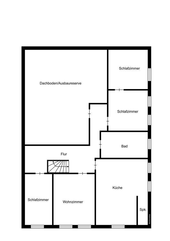 Grundriss OG Zweifamilienhaus Sulingen